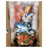 Angel w/Dolphins, Poly Resin, Fiber Optic,...