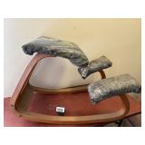 Camo Computer Stress Stool Rocker w/Wood Frame,...