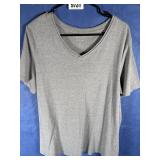 XL Gray Short Sleeve Top By C&B