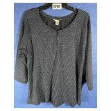 XL 3/4 Sleeve Navy w/White Broken Lines, 4.5'...
