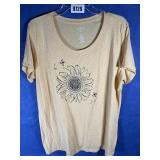 XXL Yellow T-Shirt w/Sunflower & Bee By St...