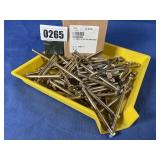 New (100) 1/4-28x3 1/2 Hex Screw C/S GR8 Y/Zinc