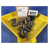 New (10) 1-8 Fin Hex Jam Nut Plain (10)