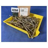 New (100) 1/4-28x3 1/2 Hex Screw C/S GR8 Y/Zinc