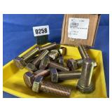 New (14) 7/8-14x2 1/2 Hex CS GR8 Y/Zinc