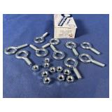 (10) Turned Eyebolts 5/16'-18x1', Overall...