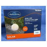 Harbor Breeze Solar LED Frosted Orb Light, Warm...