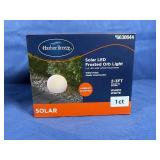 Harbor Breeze Solar LED Frosted Orb Light, Warm...