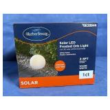 Harbor Breeze Solar LED Frosted Orb Light, Warm...