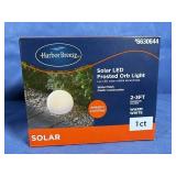 Harbor Breeze Solar LED Frosted Orb Light, Warm...