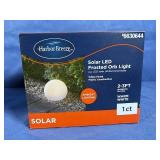 Harbor Breeze Solar LED Frosted Orb Light, Warm...