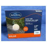 Harbor Breeze Solar LED Frosted Orb Light, Warm...