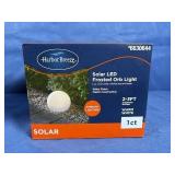 Harbor Breeze Solar LED Frosted Orb Light, Warm...