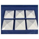 (Qty 6) 4'x4' Pyramid Vinyl Fence Post Top,...