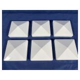 (Qty 6) 4'x4' Pyramid Vinyl Fence Post Top,...