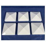 (Qty 6) 4'x4' Pyramid Vinyl Fence Post Top,...