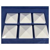 (Qty 6) 4'x4' Pyramid Vinyl Fence Post Top,...