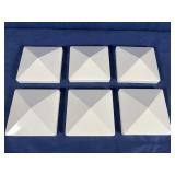 (Qty 6) 4'x4' Pyramid Vinyl Fence Post Top,...