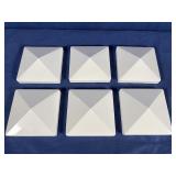 (Qty 6) 4'x4' Pyramid Vinyl Fence Post Top,...