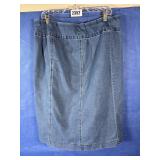 18W Blue Jean Skirt, Soft Cotton, Wide Elastic...