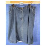 18W Blair Soft Blue Jean Skirt, Elastic Waist...