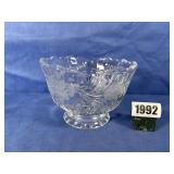 Etched Crystal Bowl, 8' Diameter