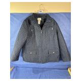 2X White Stag Navy Quilted Jacket, Zippered, 4...