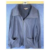 XL 16-18 Blue Jersey Knit Zippered Lightweight...