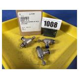 New (3)1/4x1/4 Flow Control Rt Angle w/Knob