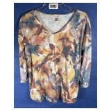 XL 3/4 Sleeve Top, Multi Color Yellow, Red,...