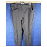Sz 12 Black & Gray Pull on Slacks, Stretch,...