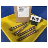 New (4) 1/2-13x3 3/4 Hex C/S GR8, Y/Zinc