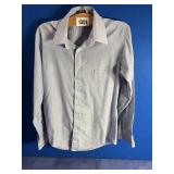 Size 15.5 Mens, Envoy Light Blue Fine Strip Shirt,