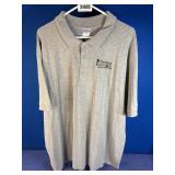 Men's 3XL Gray Polo Shirt 3 Buttons