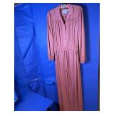 Vintage Long Dress w/Long Sleeves, Gathered
