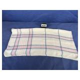 Vintage Table Cloth White, Pink Blue 50x50'
