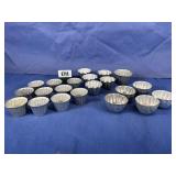 Vintage Seashell Shape Tins, Scalloped Edge