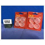 New (2) Doit Round Insert Cups, 1.25', 4 Pc Per