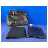 Vinyl Brief Case 18x12' & 2 1.5' Black Binders