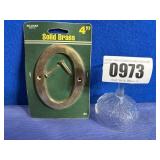 New Hillman Solid Brass House Number, 4', '0'