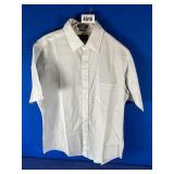 Men's 15 1/2 Off White w/Soft Blue Stripe