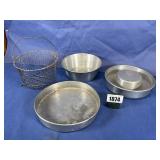 Vintage Alum Pan Round, Alum Bowl, Round Pan