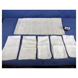 Vintage Monogrammed Cloth Napkin, Tablecloth
