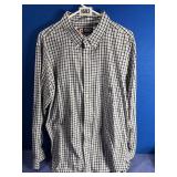 Men's XXL Chaps Blue Plaid Long Sleeve