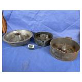 Vintage Fluted Metal Baking Pans,