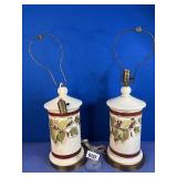 (2) Ceramic Table Lamp Bases, Needs Repair