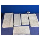 (5) Crochet Type Fabric Pieces