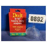 New Doit Heavy Duty Staples, Fits Bostitch, 9/16'