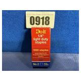 New Doit Light Duty Staples, 1/4', #2,