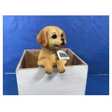 Golden Puppy Figurine